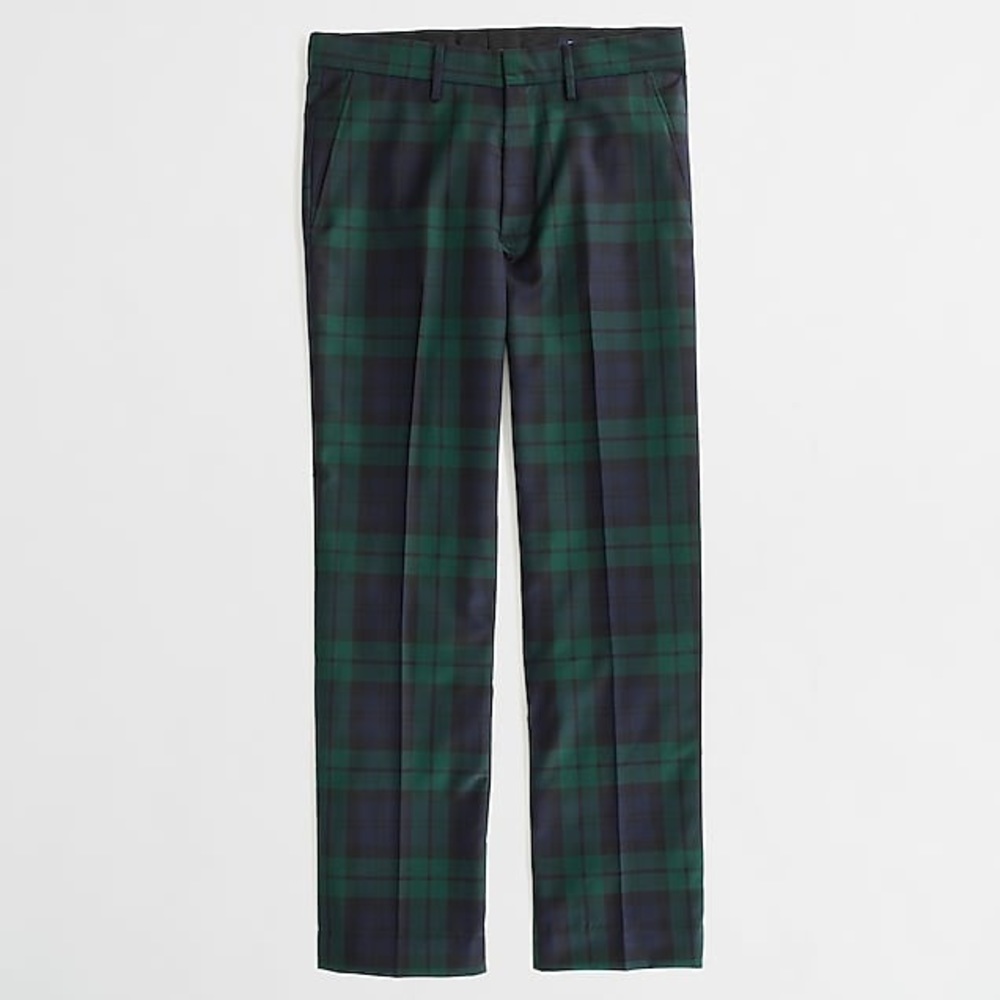 J. Crew Men’s Bedford pant in Black Watch wool